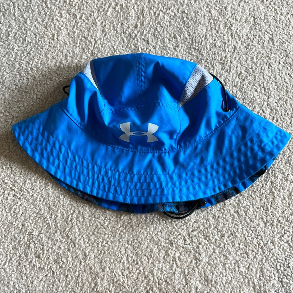 Under Armour Reversible Bucket Hat, Blue & Blue camo, one size fits all